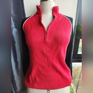 Polo Ralph Lauren Red and Black Half-Zip Turtleneck Sweater